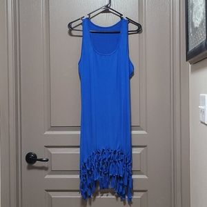 Blue fringe dress Size M